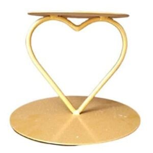 Cake Spacer Heart Mettalic