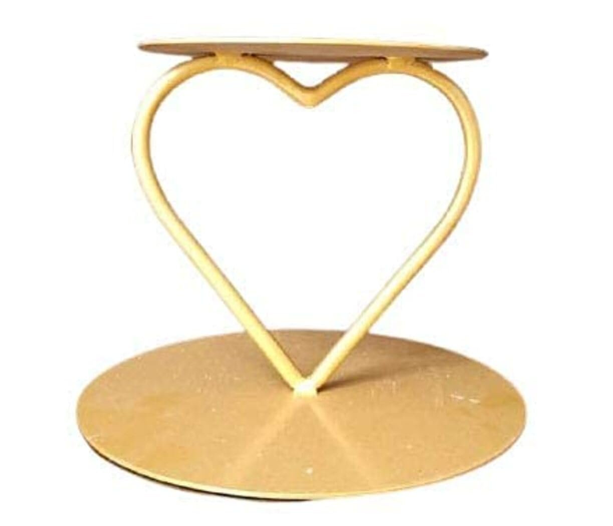 Cake Spacer Heart Mettalic