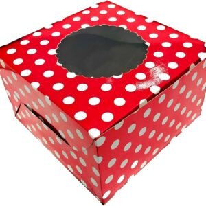 RED DOT WINDOW CAKE BOX