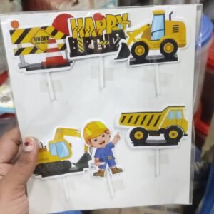 Construction Theme Cake Topper