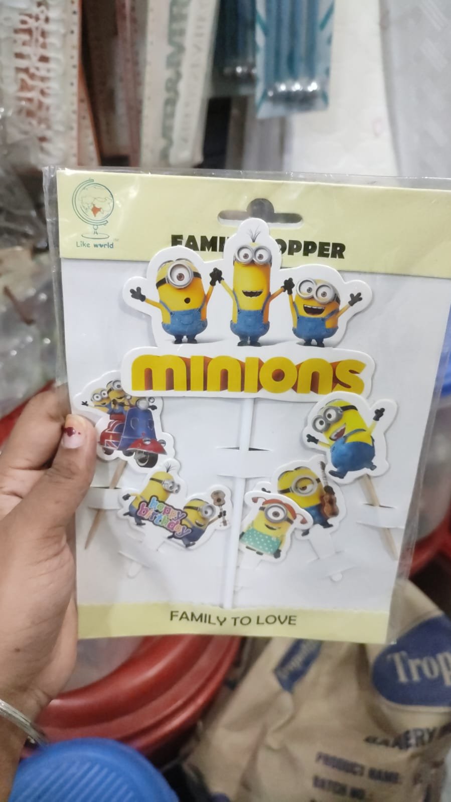 Minion Theme Cake Topper
