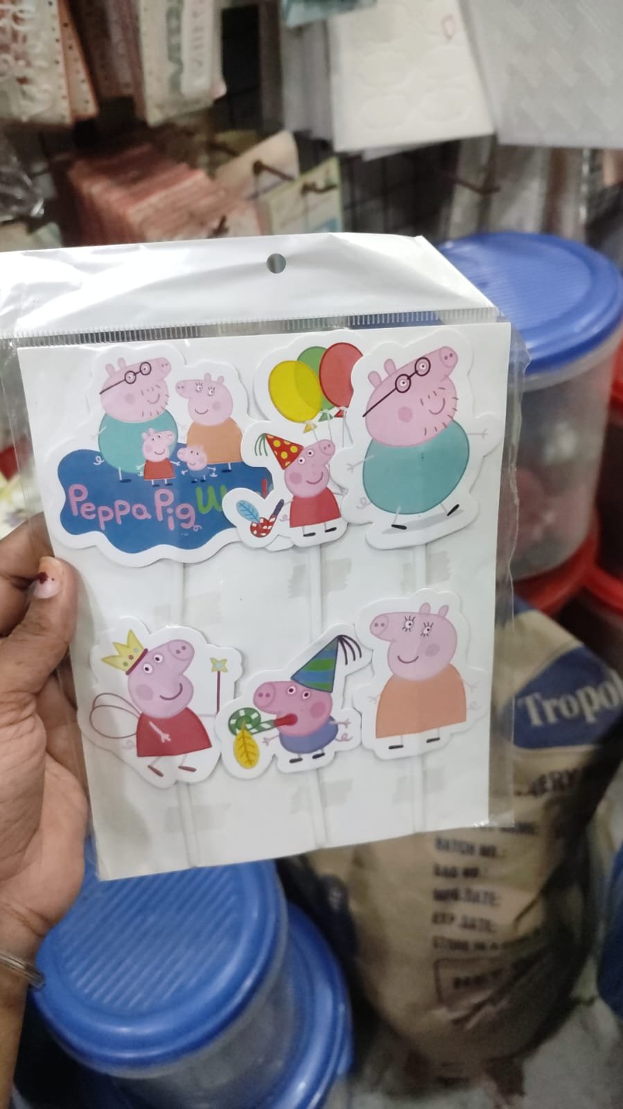 Pepa pig Theme Cake Topper