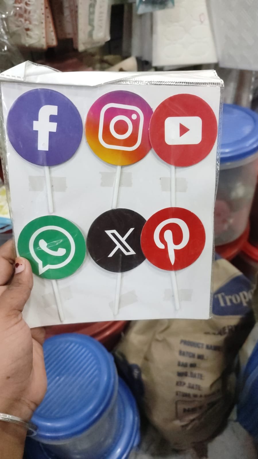 Social Media Theme Cake Topper
