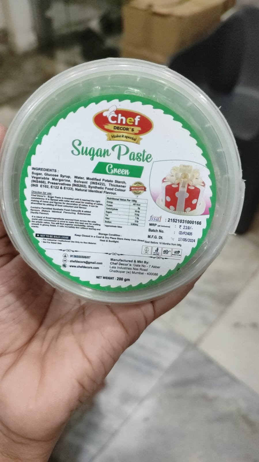 Green 200g Fondant (Sugar Paste)