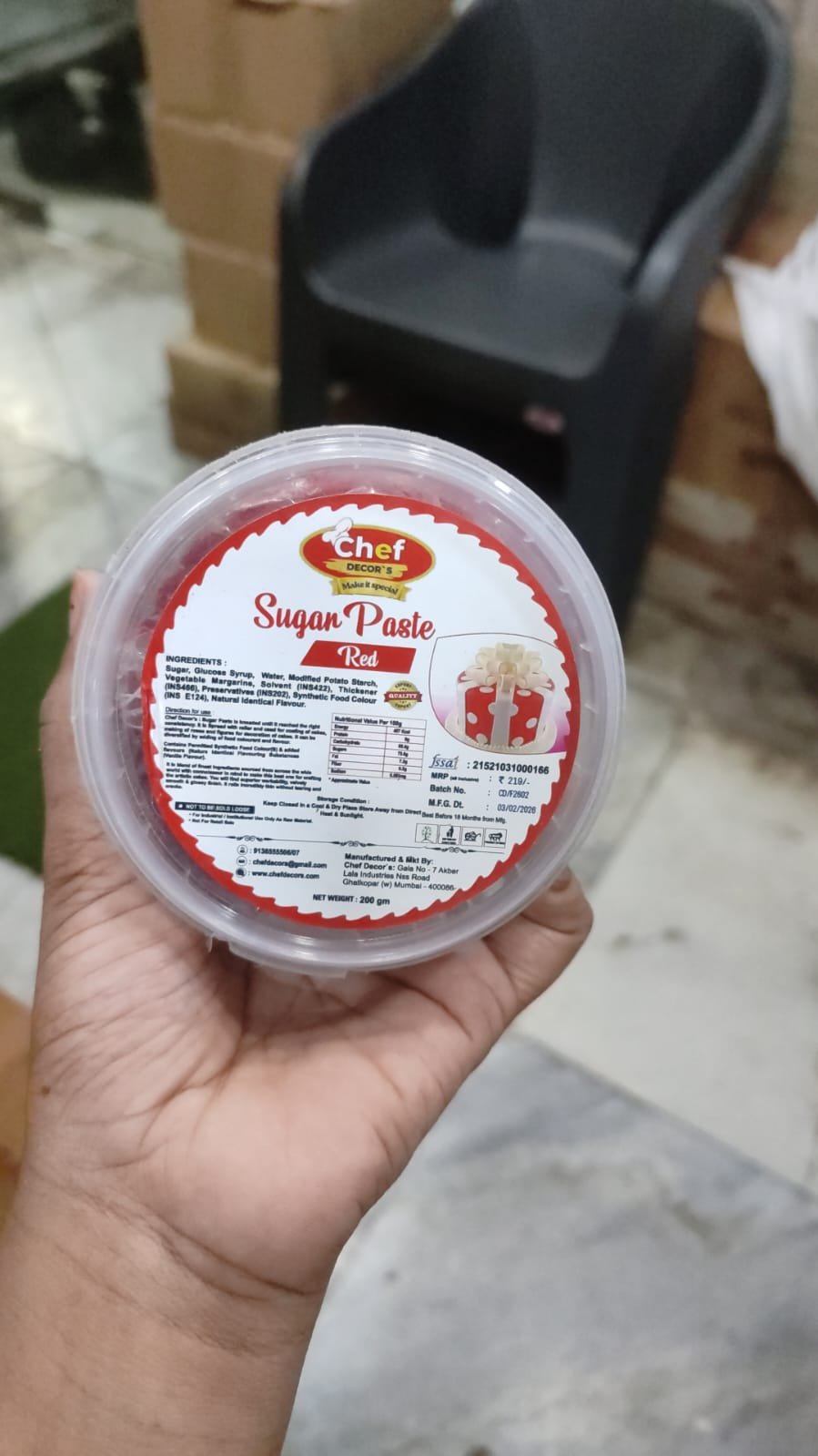 Red 200g Fondant (Sugar Paste)