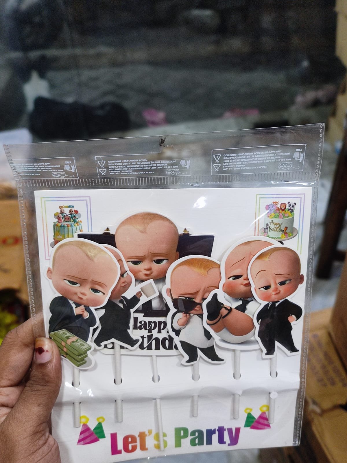Baby Boss Theme Cake Topper
