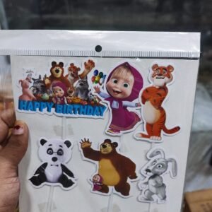 Masa & Bear Theme Cake Topper