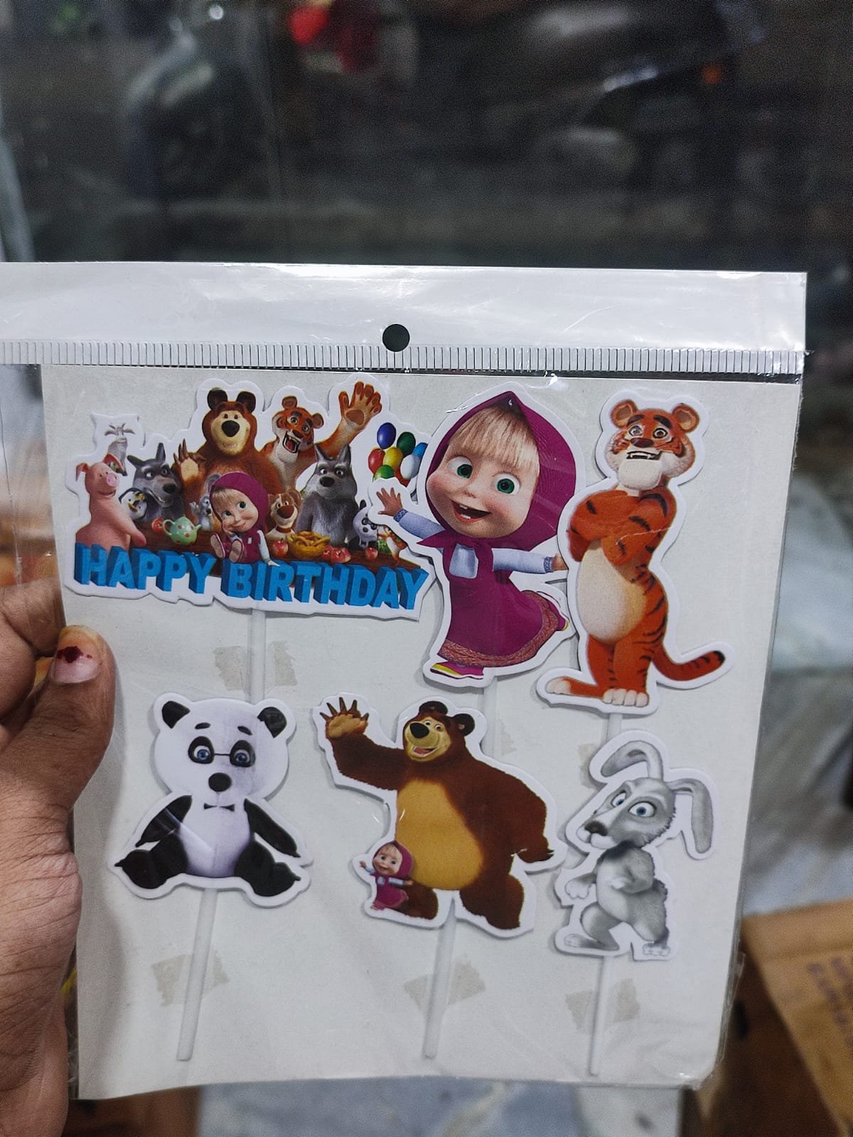 Masa & Bear Theme Cake Topper