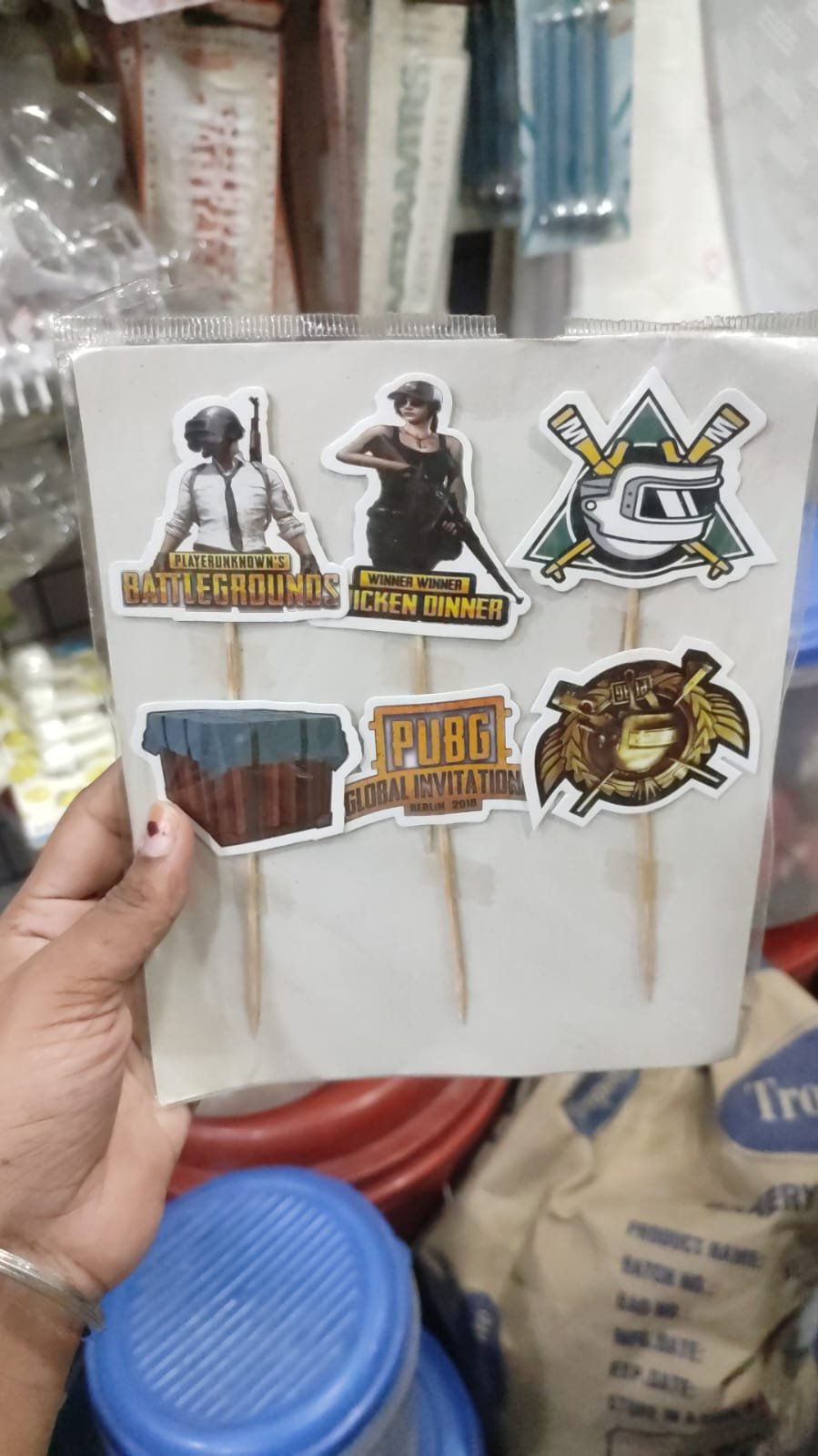 PubG Theme Cake Topper Set