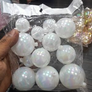 12pcs Crystal Faux Ball color Pearl White