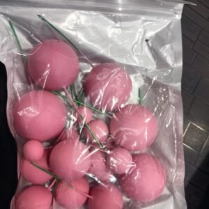 20pcs Matt Pink Faux Ball