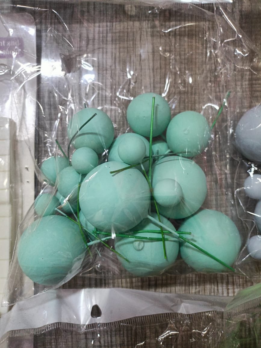 20pcs Matt Ocean Green Aqua Faux Ball