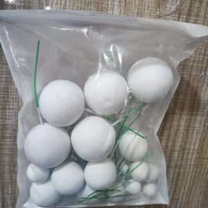20pcs Matt White Faux Ball