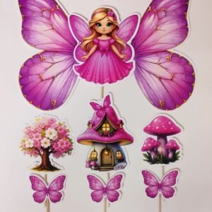 Big Angel Theme Cake Topper Set with Butterfly